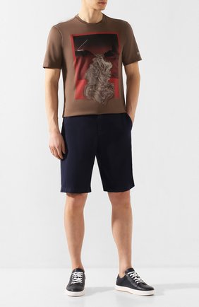 Мужская хлопковая футболка Z ZEGNA коричневого цвета по цене 15150 руб., арт. VU372/ZZ630U | Фото 2 Мужская хлопковая футболка Z ZEGNA коричневого цвета, арт. VU372/ZZ630U | Фото 2