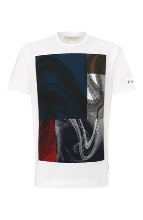 Мужская хлопковая футболка Z ZEGNA белого цвета по цене 15050 руб., арт. VU372/ZZ630Q | Фото 1 Мужская хлопковая футболка Z ZEGNA белого цвета, арт. VU372/ZZ630Q | Фото 1