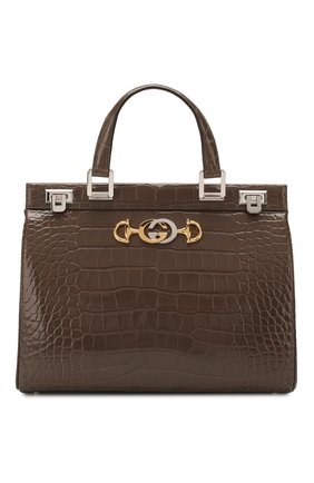 Женская сумка gucci zumi из кожи аллигатора GUCCI темно-серого цвета по цене 1979300 руб., арт. 564714/EV40X/AMIS | Фото 1 Женская сумка gucci zumi из кожи аллигатора GUCCI темно-серого цвета, арт. 564714/EV40X/AMIS | Фото 1