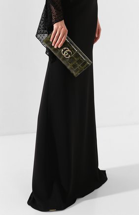 Женский клатч broadway GUCCI зеленого цвета по цене 108800 руб., арт. 602800/LS6HG | Фото 2 Женский клатч broadway GUCCI зеленого цвета, арт. 602800/LS6HG | Фото 2