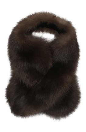 Мужские шарф из меха соболя BLACK SABLE коричневого цвета по цене 88000 руб., арт. BS-004S | Фото 2 Мужские шарф из меха соболя BLACK SABLE коричневого цвета, арт. BS-004S | Фото 2