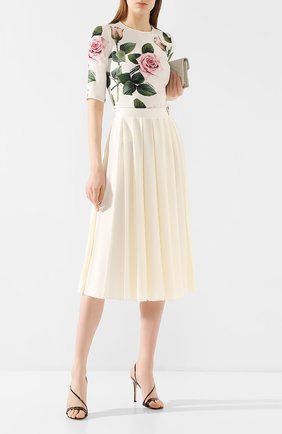 Женская шелковая блузка DOLCE & GABBANA белого цвета по цене 56750 руб., арт. F7Y36T/FSAZD | Фото 2 Женская шелковая блузка DOLCE & GABBANA белого цвета, арт. F7Y36T/FSAZD | Фото 2