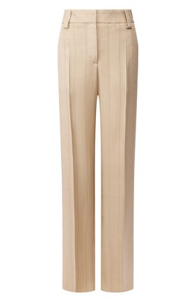 Женские шелковые брюки GIORGIO ARMANI бежевого цвета по цене 152000 руб., арт. 0SHPP09M/T01HS | Фото 1 Женские шелковые брюки GIORGIO ARMANI бежевого цвета, арт. 0SHPP09M/T01HS | Фото 1
