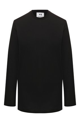 Женская хлопковый лонгслив Y-3 черного цвета по цене 7790 руб., арт. FN3462/W | Фото 1 Женская хлопковый лонгслив Y-3 черного цвета, арт. FN3462/W | Фото 1