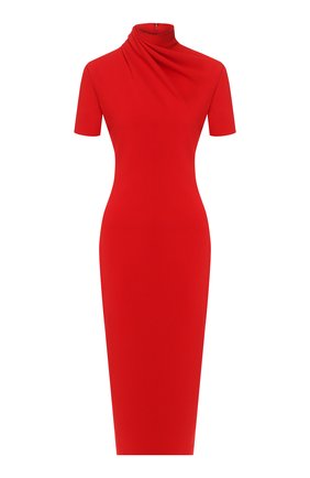 Женское платье-миди BRANDON MAXWELL красного цвета по цене 136000 руб., арт. DR190PS20-SC | Фото 1 Женское платье-миди BRANDON MAXWELL красного цвета, арт. DR190PS20-SC | Фото 1