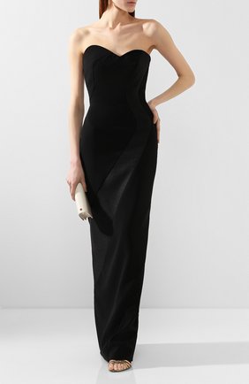 Женское платье-макси BRANDON MAXWELL черного цвета по цене 227000 руб., арт. GN145PS20 | Фото 2 Женское платье-макси BRANDON MAXWELL черного цвета, арт. GN145PS20 | Фото 2