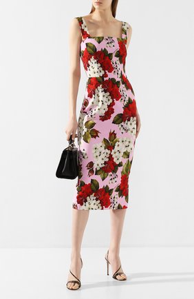 Женское платье из вискозы DOLCE & GABBANA розового цвета по цене 127500 руб., арт. F6H4UT/FSRM0 | Фото 2 Женское платье из вискозы DOLCE & GABBANA розового цвета, арт. F6H4UT/FSRM0 | Фото 2