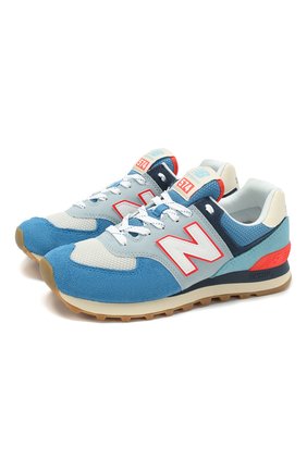 Детские кроссовки 574 NEW BALANCE голубого цвета по цене 10350 руб., арт. ML574SOS/D | Фото 1 Детские кроссовки 574 NEW BALANCE голубого цвета, арт. ML574SOS/D | Фото 1