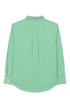 Детская хлопковая рубашка RALPH LAUREN зеленого цвета по цене 5415 руб., арт. 322785622 | Фото 2 Детская хлопковая рубашка RALPH LAUREN зеленого цвета, арт. 322785622 | Фото 2