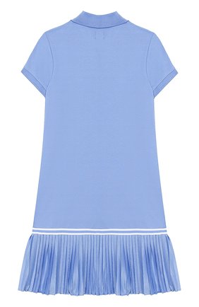 Детское хлопковое платье POLO RALPH LAUREN голубого цвета по цене 6395 руб., арт. 311783903 | Фото 2 Детское хлопковое платье POLO RALPH LAUREN голубого цвета, арт. 311783903 | Фото 2 (Материал внешний: Хлопок; Случай: Повседневный; Рукава: Короткие; Девочки Кросс-КТ: Платье-одежда)