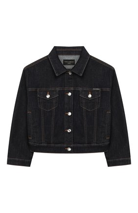 Детская джинсовая куртка DOLCE & GABBANA темно-синего цвета по цене 22900 руб., арт. L51B42/LD887/2-6 | Фото 1 Детская джинсовая куртка DOLCE & GABBANA темно-синего цвета, арт. L51B42/LD887/2-6 | Фото 1