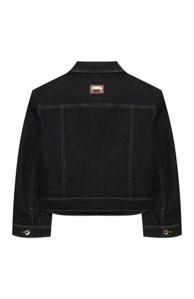 Детская джинсовая куртка DOLCE & GABBANA темно-синего цвета по цене 22900 руб., арт. L51B42/LD887/2-6 | Фото 2 Детская джинсовая куртка DOLCE & GABBANA темно-синего цвета, арт. L51B42/LD887/2-6 | Фото 2