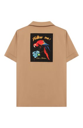 Детская хлопковая рубашка DOLCE & GABBANA бежевого цвета по цене 17650 руб., арт. L43S22/G7WGR/8-14 | Фото 2 Детская хлопковая рубашка DOLCE & GABBANA бежевого цвета, арт. L43S22/G7WGR/8-14 | Фото 2
