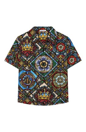 Детская хлопковая рубашка DOLCE & GABBANA разноцветного цвета по цене 17650 руб., арт. L43S06/HS5GL/2-6 | Фото 1 Детская хлопковая рубашка DOLCE & GABBANA разноцветного цвета, арт. L43S06/HS5GL/2-6 | Фото 1