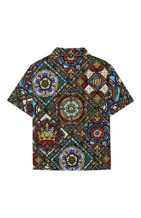 Детская хлопковая рубашка DOLCE & GABBANA разноцветного цвета по цене 17650 руб., арт. L43S06/HS5GL/2-6 | Фото 2 Детская хлопковая рубашка DOLCE & GABBANA разноцветного цвета, арт. L43S06/HS5GL/2-6 | Фото 2