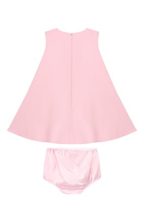 Женский комплект из платья и шорт DOLCE & GABBANA светло-розового цвета, арт. L22DF8/FUBD2 | Фото 2 (Рукава: Короткие; Материал внешний: Шерсть, Вискоза; Материал подклада: Вискоза)
