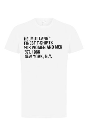 Мужская хлопковая футболка HELMUT LANG белого цвета по цене 20500 руб., арт. K01DM504 | Фото 1 Мужская хлопковая футболка HELMUT LANG белого цвета, арт. K01DM504 | Фото 1