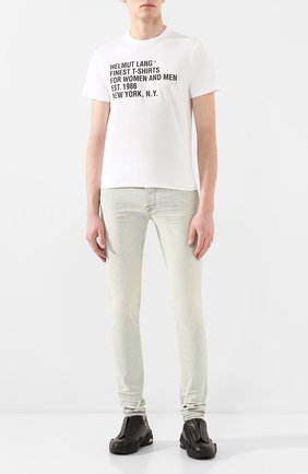 Мужская хлопковая футболка HELMUT LANG белого цвета по цене 20500 руб., арт. K01DM504 | Фото 2 Мужская хлопковая футболка HELMUT LANG белого цвета, арт. K01DM504 | Фото 2
