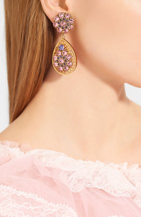 Женские клипсы DOLCE & GABBANA сиреневого цвета по цене 77400 руб., арт. WEM2B6/W1111 | Фото 2 Женские клипсы DOLCE & GABBANA сиреневого цвета, арт. WEM2B6/W1111 | Фото 2