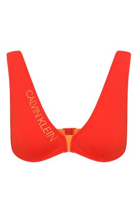 Женский треугольный бра с фестонами CALVIN KLEIN красного цвета по цене 6145 руб., арт. KW0KW00837 | Фото 1 Женский треугольный бра с фестонами CALVIN KLEIN красного цвета, арт. KW0KW00837 | Фото 1