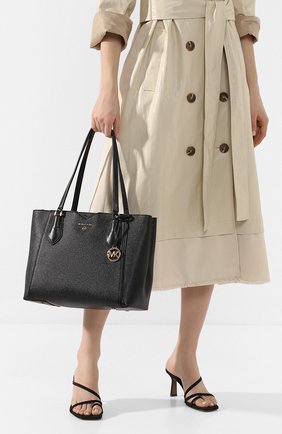 Женская сумка-тоут mae medium MICHAEL MICHAEL KORS черного цвета по цене 31000 руб., арт. 30H9GM5T2L | Фото 2 Женская сумка-тоут mae medium MICHAEL MICHAEL KORS черного цвета, арт. 30H9GM5T2L | Фото 2