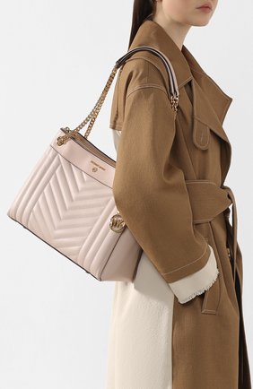Женская сумка susan medium MICHAEL MICHAEL KORS светло-розового цвета по цене 39950 руб., арт. 30H9GUSL2T | Фото 2 Женская сумка susan medium MICHAEL MICHAEL KORS светло-розового цвета, арт. 30H9GUSL2T | Фото 2