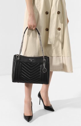 Женская сумка susan medium MICHAEL MICHAEL KORS черного цвета по цене 39950 руб., арт. 30H9SUSL2T | Фото 2 Женская сумка susan medium MICHAEL MICHAEL KORS черного цвета, арт. 30H9SUSL2T | Фото 2