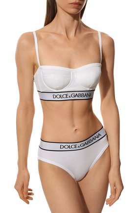 Женские трусы-слипы DOLCE & GABBANA белого цвета по цене 5465 руб., арт. 02B26T/FUGF5 | Фото 2 Женские трусы-слипы DOLCE & GABBANA белого цвета, арт. 02B26T/FUGF5 | Фото 2