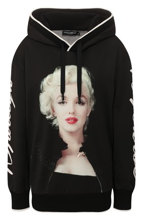 Женская хлопковое худи DOLCE & GABBANA черного цвета по цене 56750 руб., арт. F9F07T/FI7SW | Фото 1 Женская хлопковое худи DOLCE & GABBANA черного цвета, арт. F9F07T/FI7SW | Фото 1