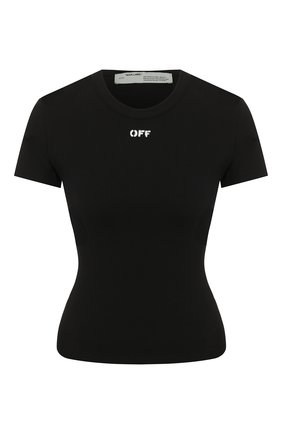 Женская хлопковая футболка OFF-WHITE черного цвета по цене 19950 руб., арт. 0WAA065R20H790951001 | Фото 1 Женская хлопковая футболка OFF-WHITE черного цвета, арт. 0WAA065R20H790951001 | Фото 1