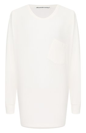 Женская хлопковый лонгслив ALEXANDERWANG.T белого цвета по цене 17400 руб., арт. 4CC1201078 | Фото 1 Женская хлопковый лонгслив ALEXANDERWANG.T белого цвета, арт. 4CC1201078 | Фото 1