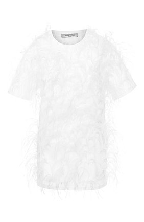 Женская хлопковая футболка VALENTINO белого цвета по цене 159500 руб., арт. TB0MG06H5GW | Фото 1 Женская хлопковая футболка VALENTINO белого цвета, арт. TB0MG06H5GW | Фото 1