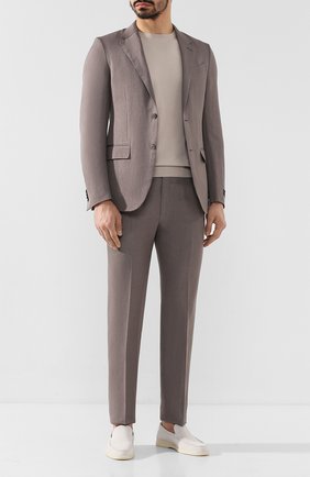 Мужской костюм из смеси шерсти и льна ERMENEGILDO ZEGNA светло-серого цвета по цене 216500 руб., арт. 776509/25M22Y | Фото 1 Мужской костюм из смеси шерсти и льна ERMENEGILDO ZEGNA светло-серого цвета, арт. 776509/25M22Y | Фото 1