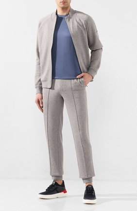 Мужская хлопковая футболка CORNELIANI голубого цвета по цене 17150 руб., арт. 00G500-0025000/00 | Фото 2 Мужская хлопковая футболка CORNELIANI голубого цвета, арт. 00G500-0025000/00 | Фото 2