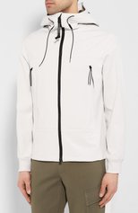 Мужская куртка C.P. COMPANY белого цвета, арт. 08CM0W017A-005659A | Фото 3 (Кросс-КТ: Куртка, Ветровка; Рукава: Длинные; Материал внешний: Синтетический материал; Мужское Кросс-КТ: Верхняя одежда; Длина (верхняя одежда): Короткие)