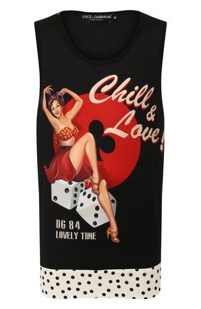 Мужская хлопковая майка DOLCE & GABBANA черного цвета по цене 41950 руб., арт. G8LS0T/FI7S0 | Фото 1 Мужская хлопковая майка DOLCE & GABBANA черного цвета, арт. G8LS0T/FI7S0 | Фото 1