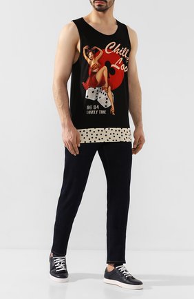 Мужская хлопковая майка DOLCE & GABBANA черного цвета по цене 41950 руб., арт. G8LS0T/FI7S0 | Фото 2 Мужская хлопковая майка DOLCE & GABBANA черного цвета, арт. G8LS0T/FI7S0 | Фото 2
