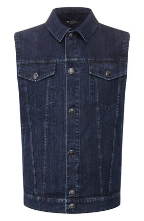 Мужской джинсовый жилет KITON синего цвета по цене 212500 руб., арт. UW0671MV07S66 | Фото 1 Мужской джинсовый жилет KITON синего цвета, арт. UW0671MV07S66 | Фото 1
