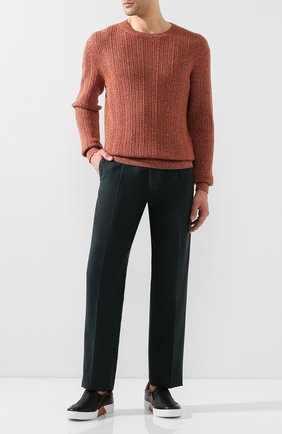 Мужской свитер из смеси кашемира и хлопка ERMENEGILDO ZEGNA оранжевого цвета по цене 118500 руб., арт. UUQ95/110 | Фото 2 Мужской свитер из смеси кашемира и хлопка ERMENEGILDO ZEGNA оранжевого цвета, арт. UUQ95/110 | Фото 2 (Рукава: Длинные; Материал внешний: Шерсть, Хлопок, Кашемир; Принт: Без принта; Длина (для топов): Стандартные; Мужское Кросс-КТ: Свитер-одежда)