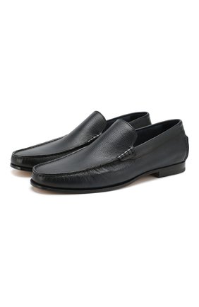 Мужские кожаные лоферы SANTONI темно-синего цвета по цене 46700 руб., арт. MCPT15539LA5SDPSU53 | Фото 1 Мужские кожаные лоферы SANTONI темно-синего цвета, арт. MCPT15539LA5SDPSU53 | Фото 1