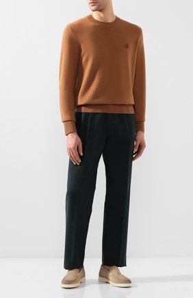 Мужские замшевые лоферы SANTONI бежевого цвета по цене 39600 руб., арт. MGYA17208TICECUEE40 | Фото 2 Мужские замшевые лоферы SANTONI бежевого цвета, арт. MGYA17208TICECUEE40 | Фото 2