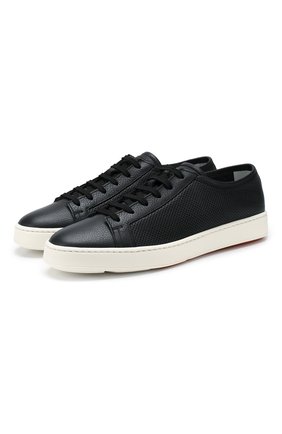 Мужские кожаные кеды SANTONI черного цвета по цене 35900 руб., арт. MBCN20440BARCMIFN01 | Фото 1 Мужские кожаные кеды SANTONI черного цвета, арт. MBCN20440BARCMIFN01 | Фото 1