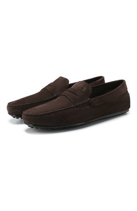 Мужские замшевые мокасины TOD’S темно-коричневого цвета по цене 35950 руб., арт. XXM0LR00011RE0 | Фото 1 Мужские замшевые мокасины TOD’S темно-коричневого цвета, арт. XXM0LR00011RE0 | Фото 1