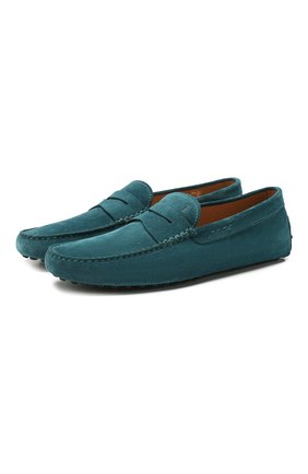 Мужские замшевые мокасины TOD’S зеленого цвета по цене 29950 руб., арт. XXM0E000010RE0 | Фото 1 Мужские замшевые мокасины TOD’S зеленого цвета, арт. XXM0E000010RE0 | Фото 1