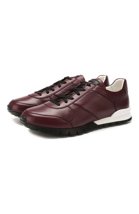 Мужские кожаные кроссовки KITON бордового цвета по цене 104500 руб., арт. USSVLAEN00648 | Фото 1 Мужские кожаные кроссовки KITON бордового цвета, арт. USSVLAEN00648 | Фото 1