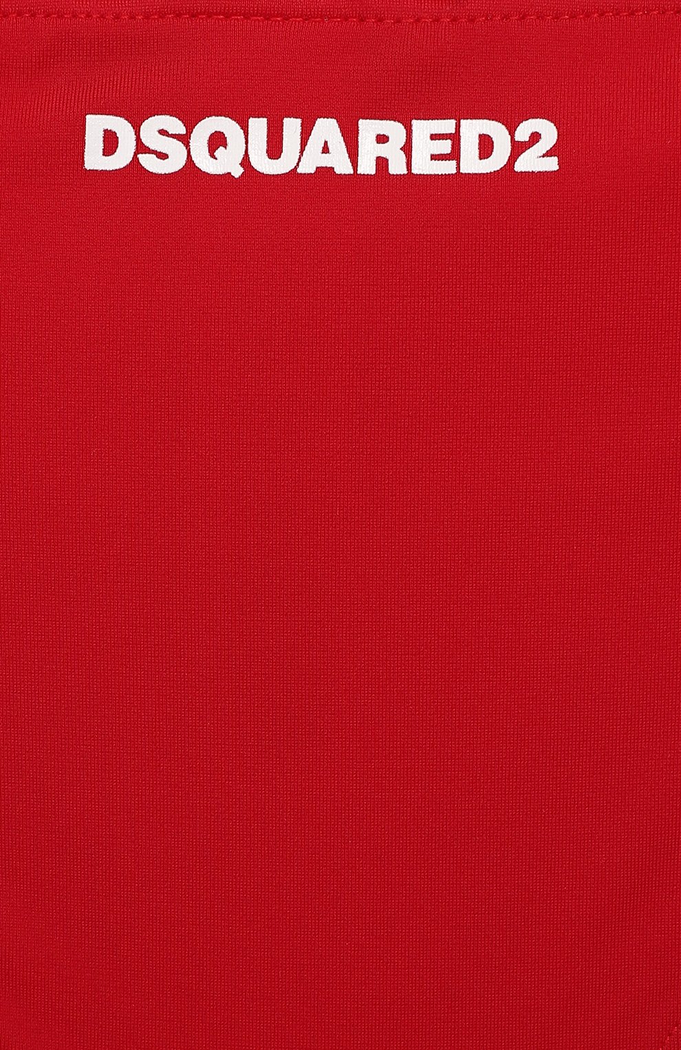 Детского раздельный купальник DSQUARED2 красного цвета, арт. DQ040W-D000V | Фото 4 (Девочки Кросс-КТ: Купальники-пляж; Принт: Без принта; Материал внешний: Синтетический материал)