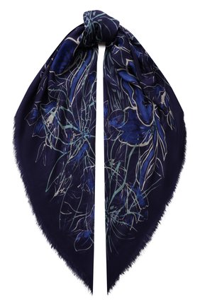 Женская шаль из смеси кашемира и шелка LORO PIANA синего цвета по цене 79650 руб., арт. FAI9818 | Фото 1 Женская шаль из смеси кашемира и шелка LORO PIANA синего цвета, арт. FAI9818 | Фото 1