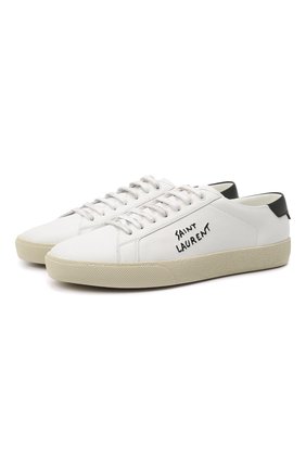 Женские кожаные кеды court classic SAINT LAURENT белого цвета по цене 43300 руб., арт. 610649/08G10 | Фото 1 Женские кожаные кеды court classic SAINT LAURENT белого цвета, арт. 610649/08G10 | Фото 1 (Подошва: Платформа; Материал внутренний: Натуральная кожа)