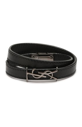 Женский кожаный браслет SAINT LAURENT черного цвета по цене 25550 руб., арт. 536073/B000R | Фото 1 Женский кожаный браслет SAINT LAURENT черного цвета, арт. 536073/B000R | Фото 1