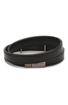 Женский кожаный браслет SAINT LAURENT черного цвета по цене 25550 руб., арт. 536073/B000R | Фото 2 Женский кожаный браслет SAINT LAURENT черного цвета, арт. 536073/B000R | Фото 2